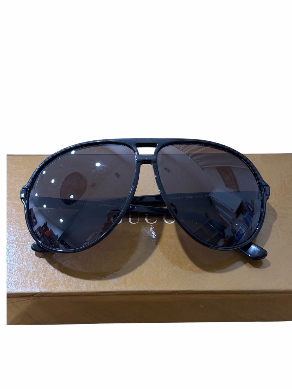 Gucci Black Aviator Sunglasses